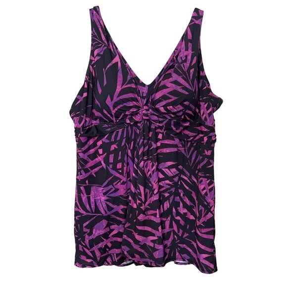 Swimsuits For All One piece Swimsuit 30 Plus Size Beach Resort Vacation Tropical - Picture 1 of 11